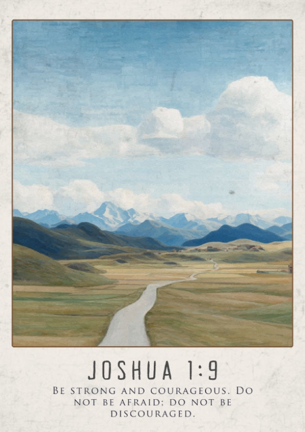 Joshua 1:9: The Vanguard – Modern Minimalist Scripture Art
