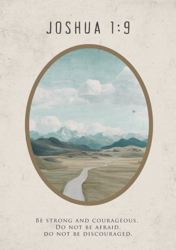 Joshua 1:9: The Resolve – Modern Minimalist Scripture Art