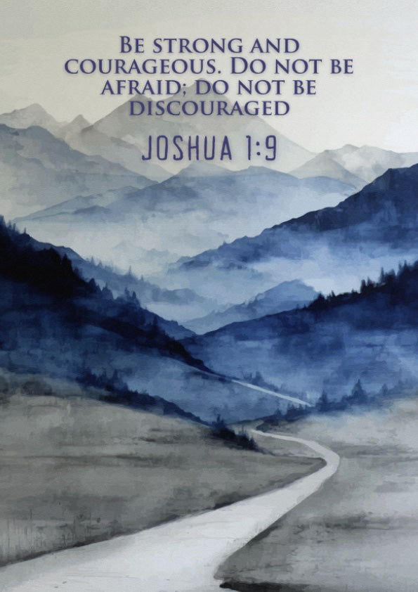 Joshua 1:9: The Backbone – Modern Minimalist Scripture Art