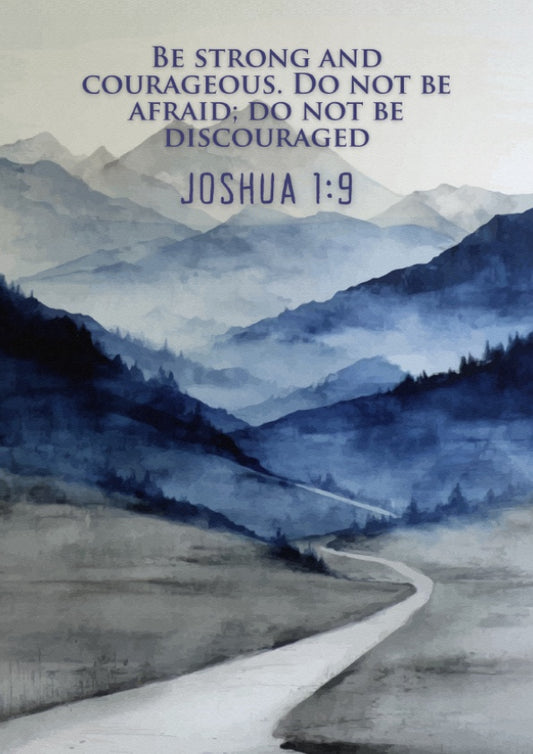 Joshua 1:9: The Backbone – Modern Minimalist Scripture Art