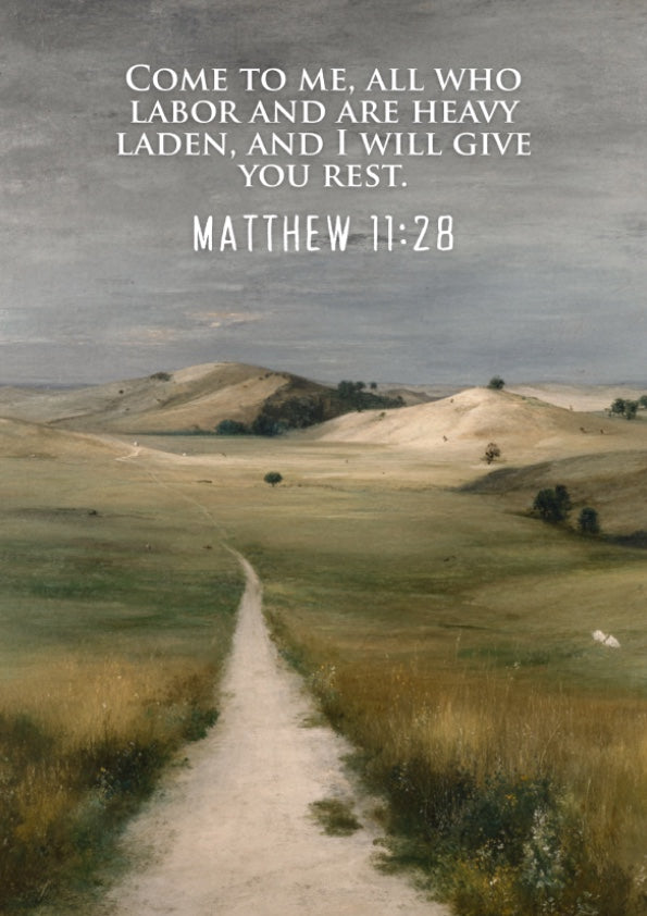 Matthew 11:28: The Rest – Modern Minimalist Scripture Art