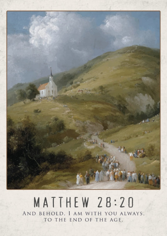 Matthew 28:20: The Presence – Modern Minimalist Scripture Art