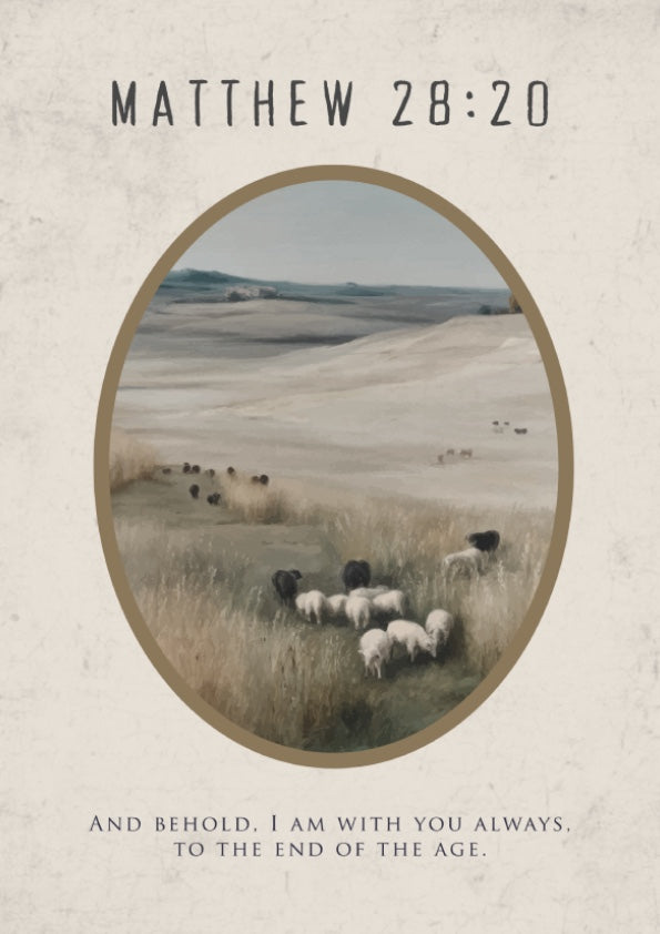 Matthew 28:20: The Continuity – Modern Minimalist Scripture Art