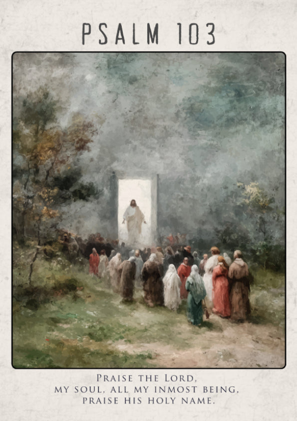 Psalm 103: Bless The Lord - Modern Minimalist Scripture Wall Art