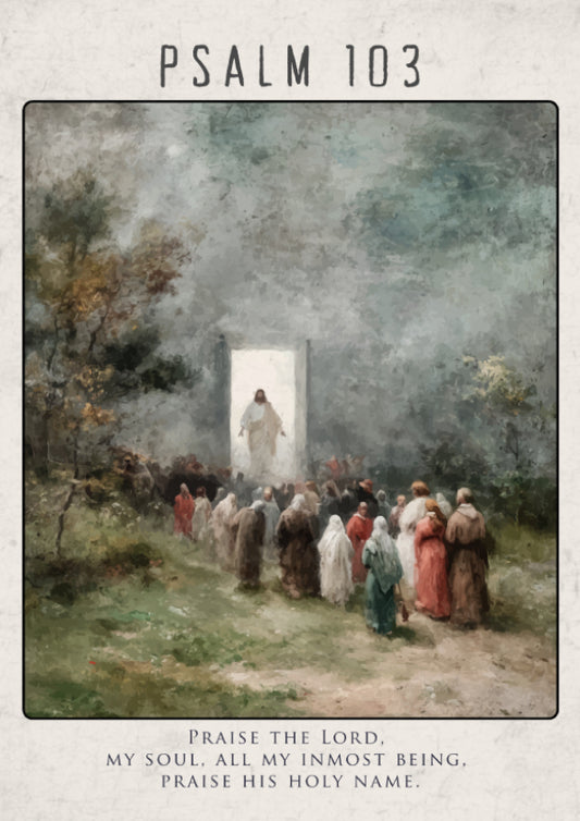 Psalm 103: Bless The Lord - Modern Minimalist Scripture Wall Art