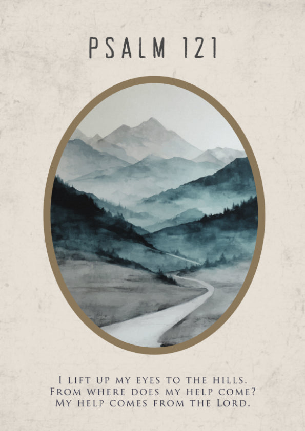 Psalm 121: The Guardian – Modern Minimalist Scripture Wall Art