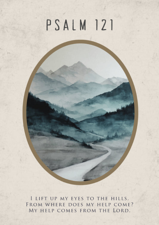 Psalm 121: The Guardian – Modern Minimalist Scripture Wall Art