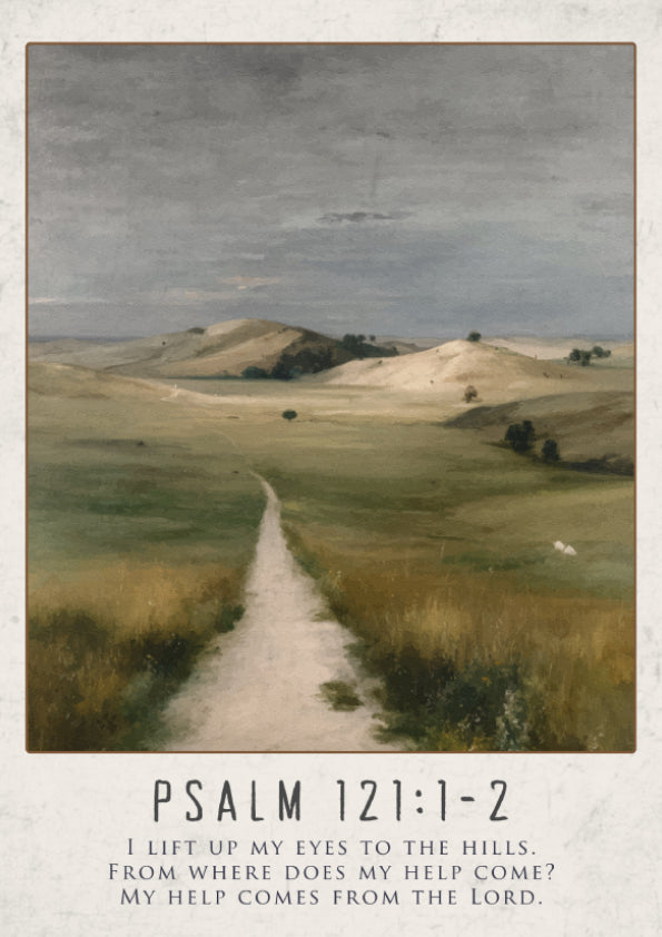 Psalm 121:1-2: The Help – Modern Minimalist Scripture Art