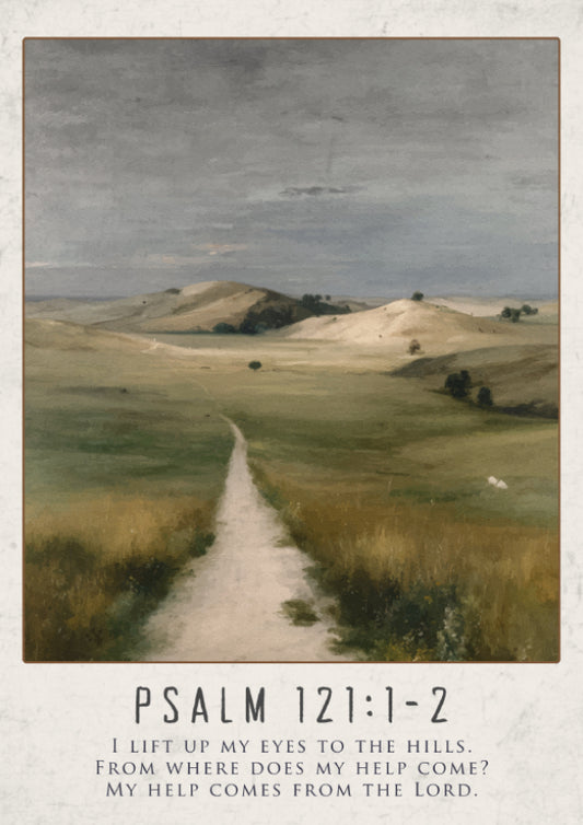Psalm 121:1-2: The Help – Modern Minimalist Scripture Art