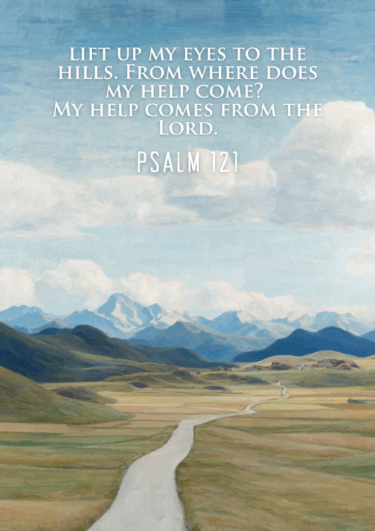 Psalm 121: The Unslumbering – Modern Minimalist Scripture Wall Art