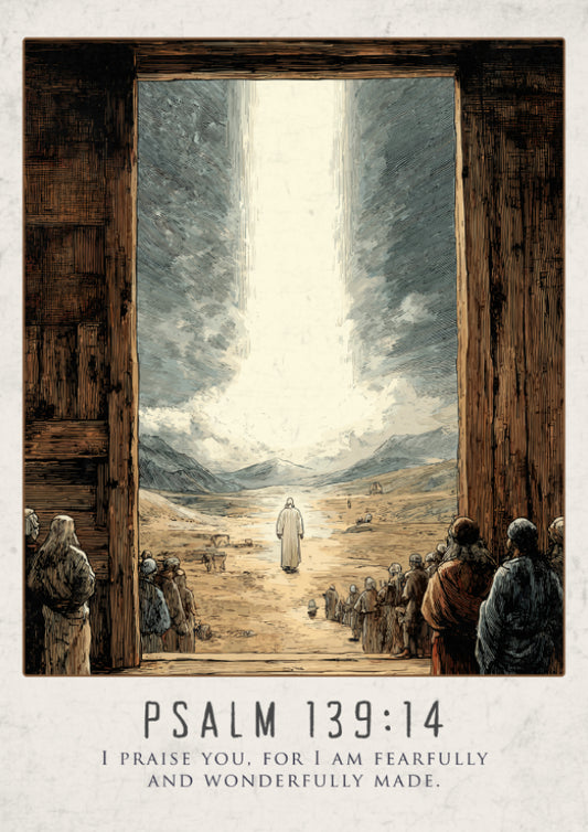 Psalm 139:14: Fearfully & Wonderfully Made – Modern Minimalist Art