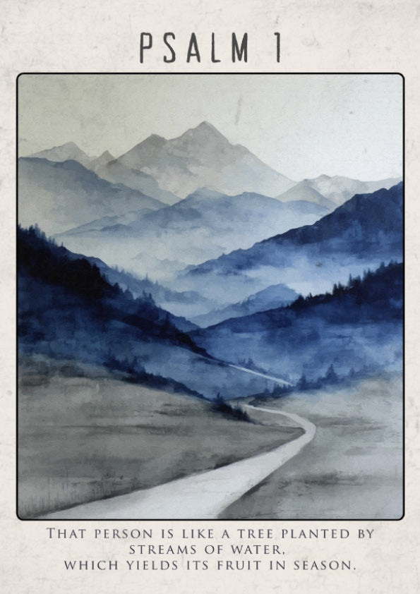 Psalm 1: The Foundation – Modern Minimalist Scripture Art
