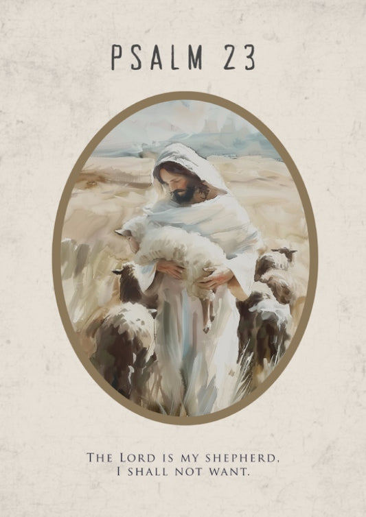 Psalm 23: The Restoration – Modern Minimalist Scripture Art