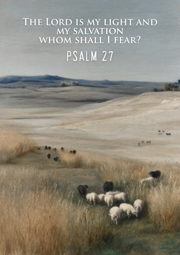 Psalm 27: The Luminance – Modern Minimalist Scripture Art