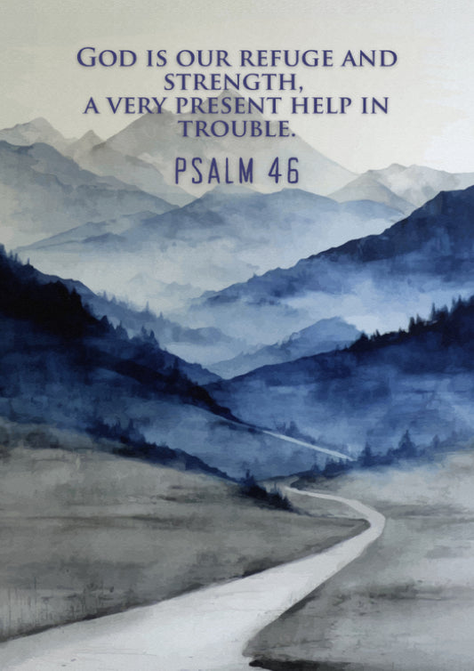 Psalm 46: Unshakable - Modern Minimalist Scripture Wall Art
