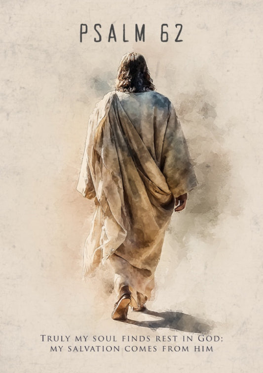 Psalm 62: The Unshakable – Modern Minimalist Scripture Art