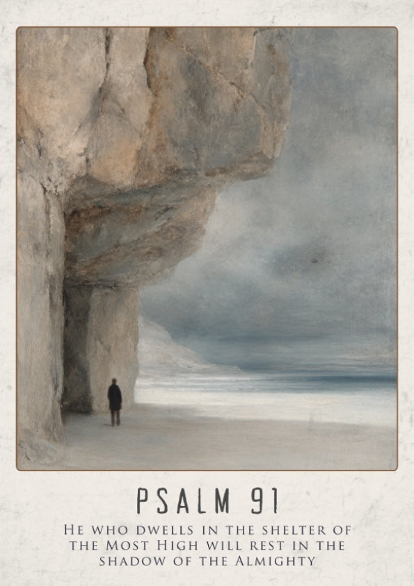 Psalm 91: The Fortress – Modern Minimalist Scripture Art
