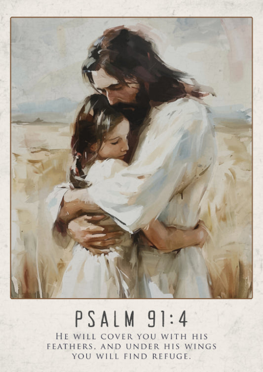 Psalm 91: The Shield – Modern Minimalist Scripture Wall Art