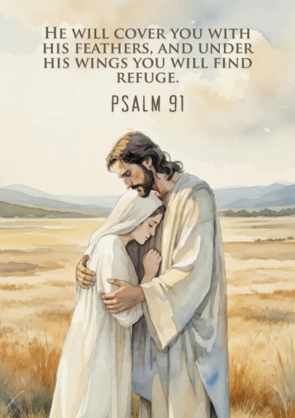 Psalm 91: The Secret Place - Modern Minimalist Scripture Wall Art