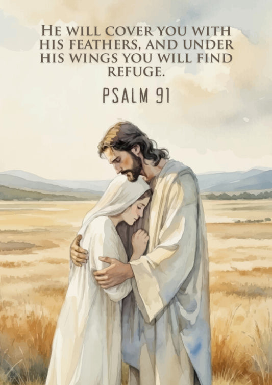 Psalm 91: The Secret Place - Modern Minimalist Scripture Wall Art
