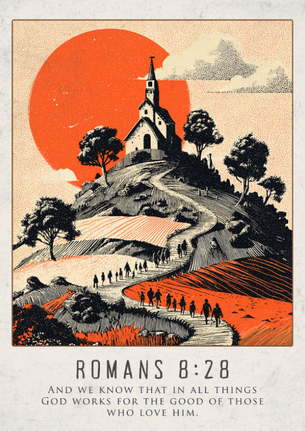 Romans 8:28: The Synergy – Modern Minimalist Scripture Wall Art