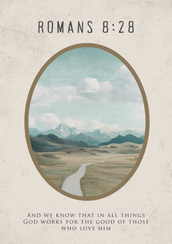 Romans 8:28: The Alignment – Modern Minimalist Scripture Wall Art