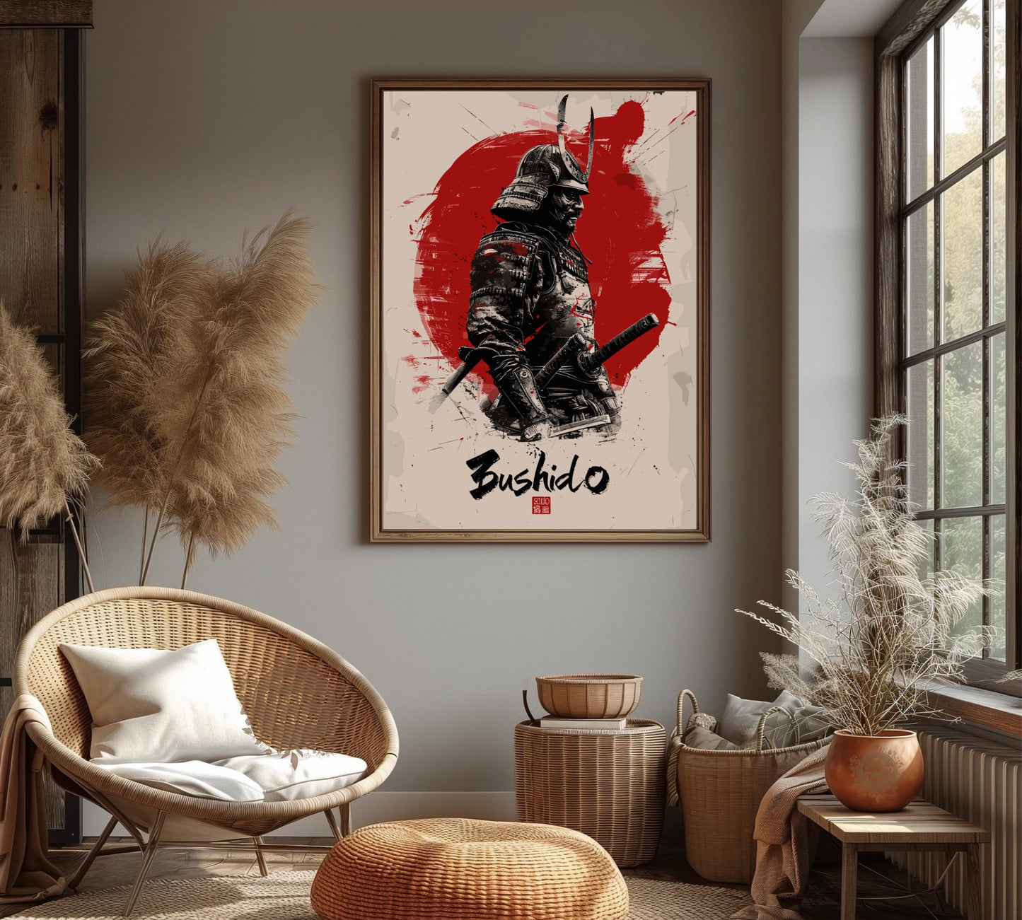 Bushido Code - Samurai Warrior Poster: Japanese Warrior