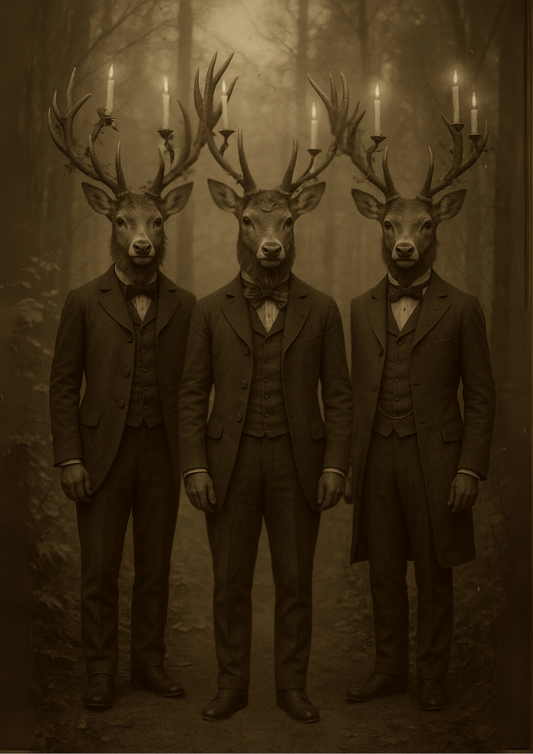 The Stag Gentlemen – Victorian Deer Wall Art