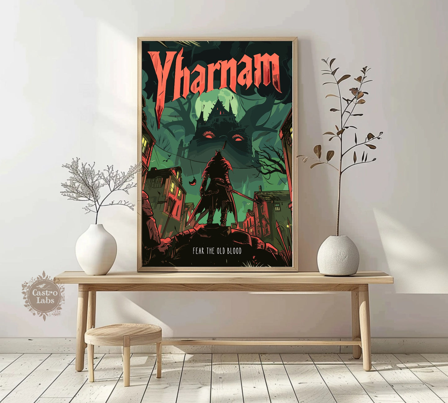 Yharnam - Fear The Old Blood Poster. Videogame Art, Soulsborne Print