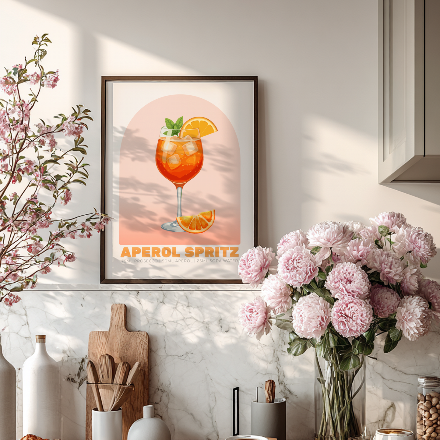 Aperol Spritz Cocktail Poster - Drinks Wall Art