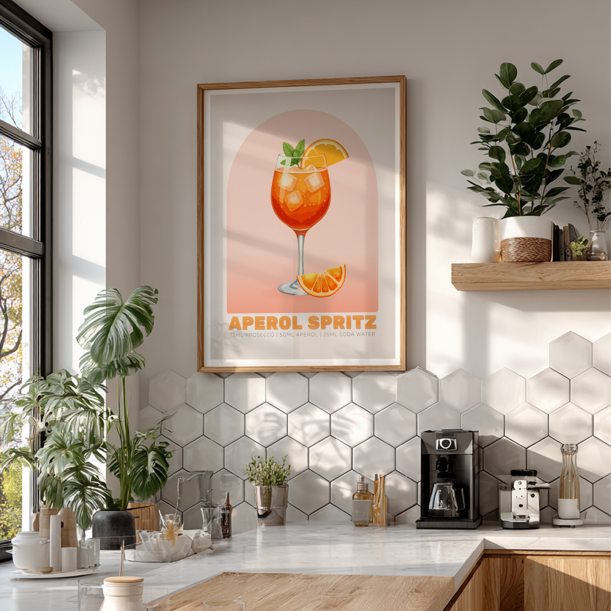 Aperol Spritz Cocktail Poster - Drinks Wall Art