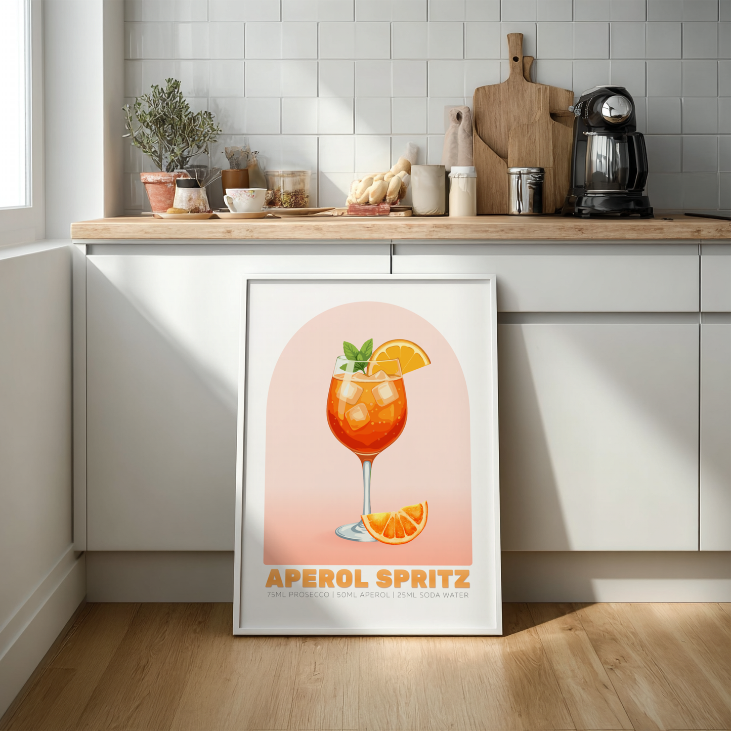 Aperol Spritz Cocktail Poster - Drinks Wall Art
