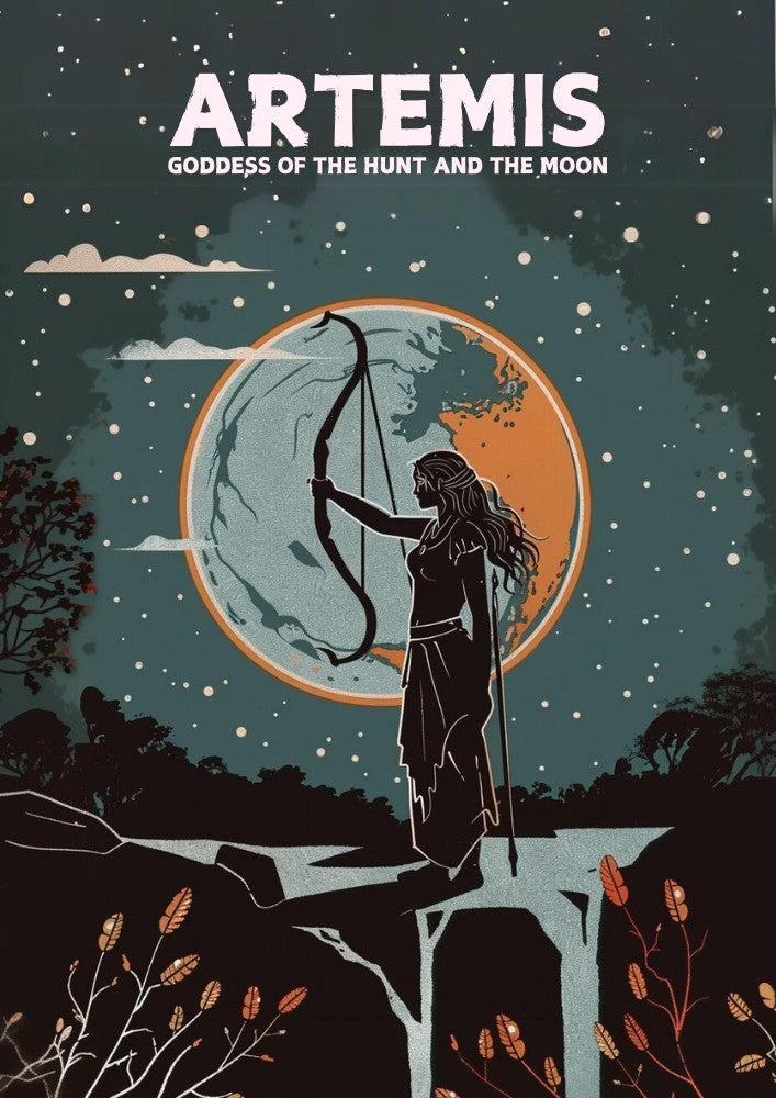 Artemis Poster, Artemis Goddess Art, Greek Mythology