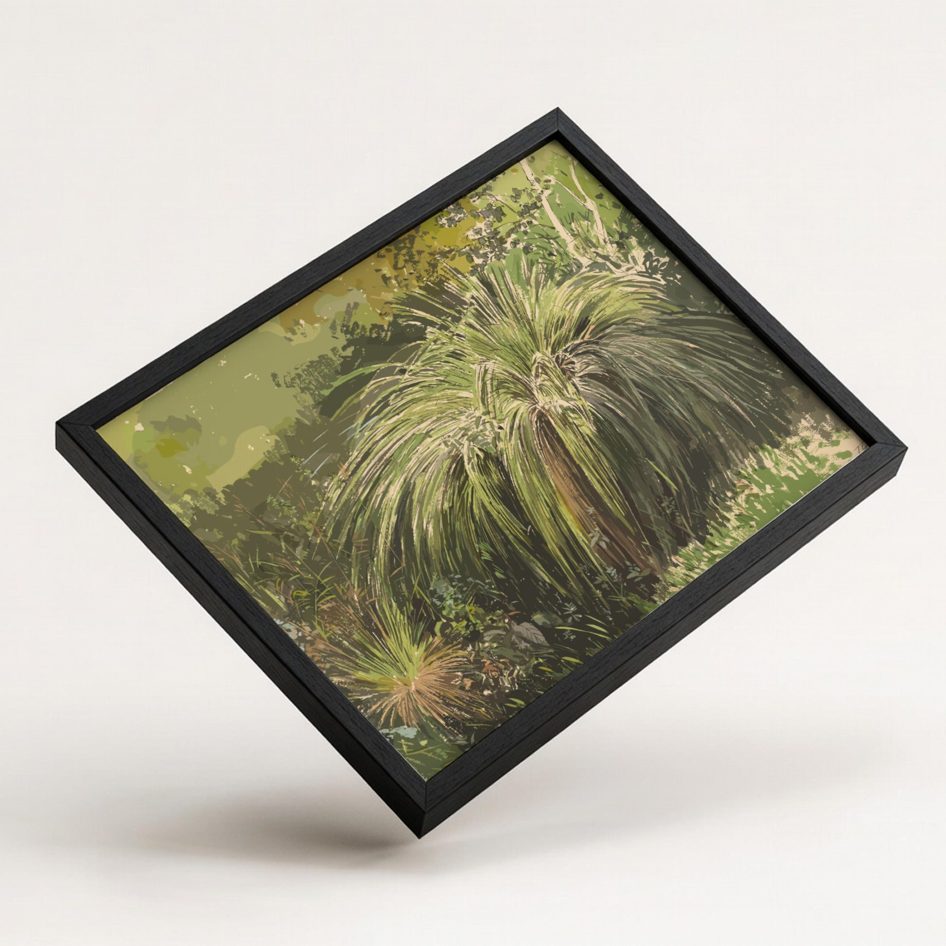 A Corner of a Meadow with Fountaingrass by Karl von Eckenbrecher art print, featuring lush green