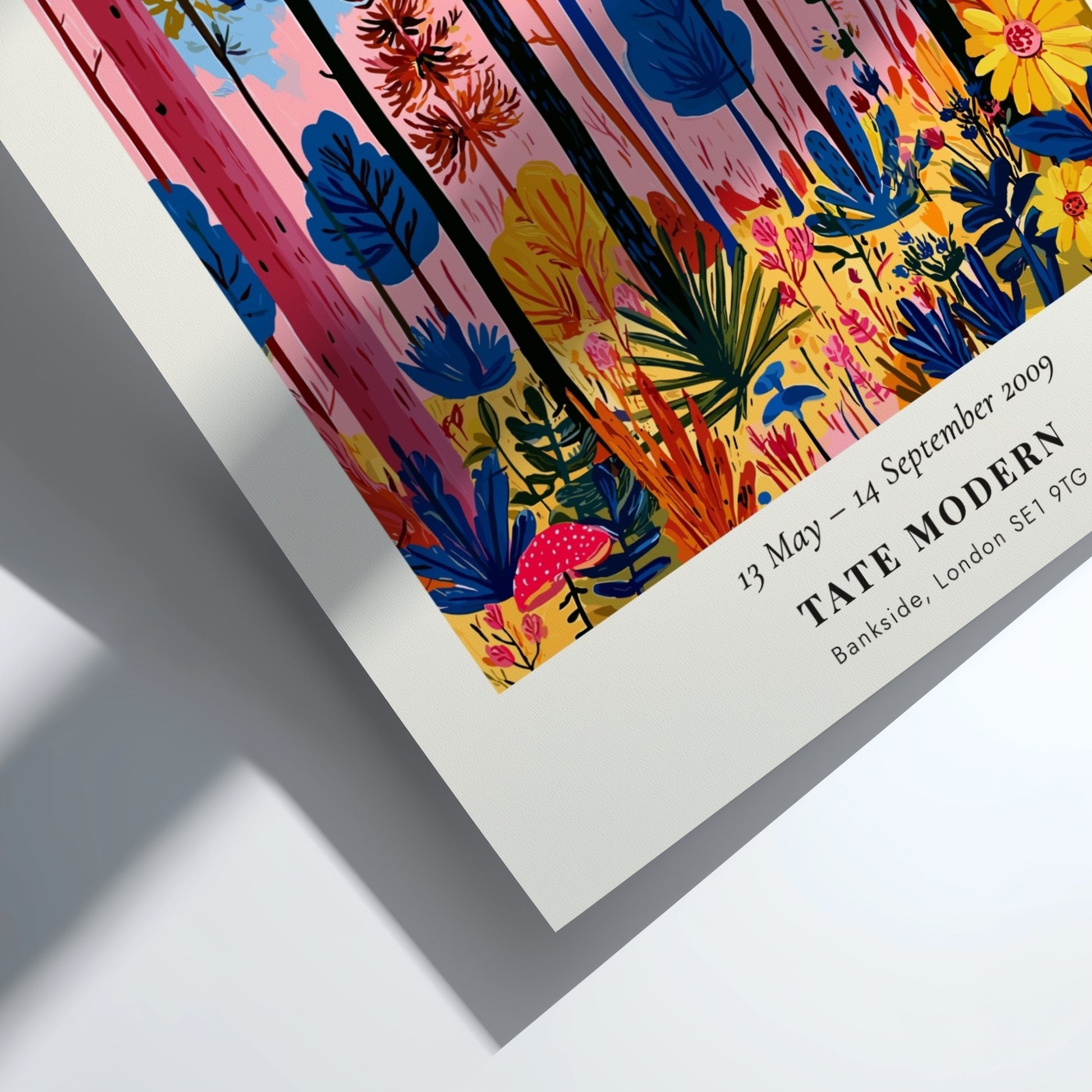 Henri Matisse vivid forest poster featuring bright colors and bold shapes, ideal for home decor and art lovers