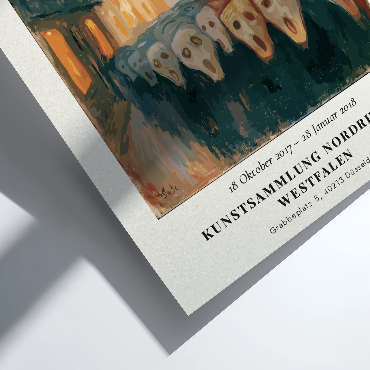 Edvard Munch poster featuring Abend auf der Karl Johan with muted colors and shadowy figures