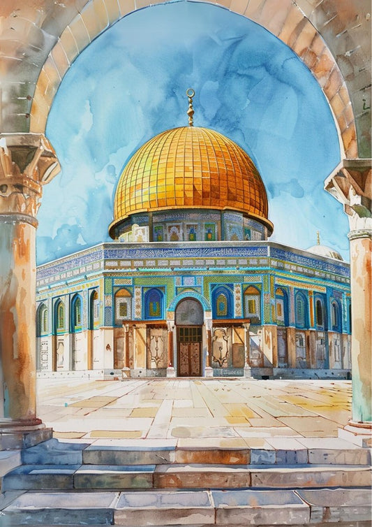 Al-aqsa mosque Poster, Dome of Rock - Jerusalem Old City Poster