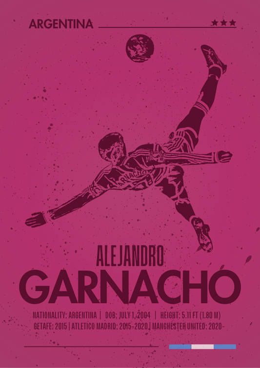 Silhouette Alejandro Garnacho Print