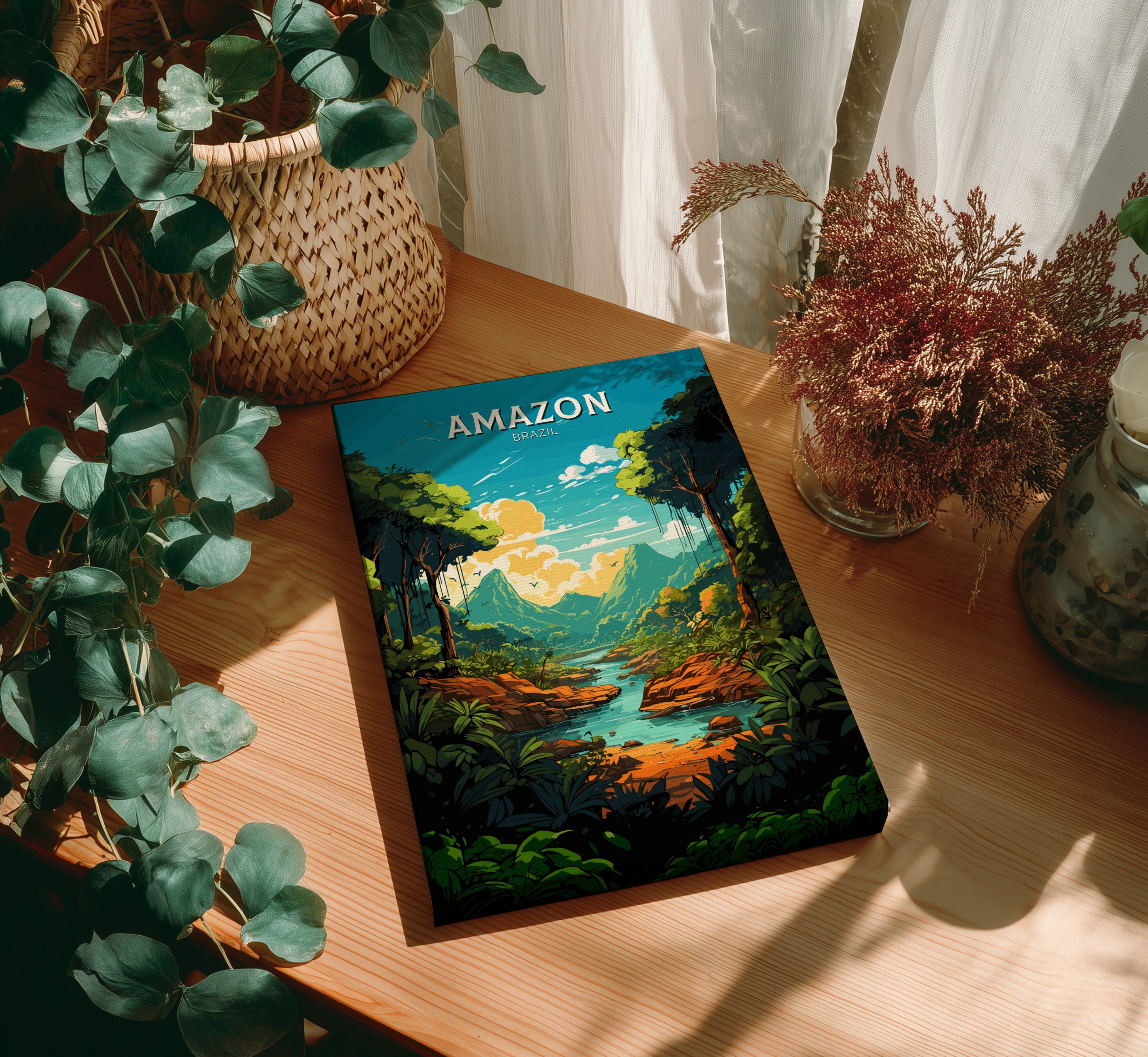 South America AMAZON FOREST POSTER - RAINFOREST ART PRINT