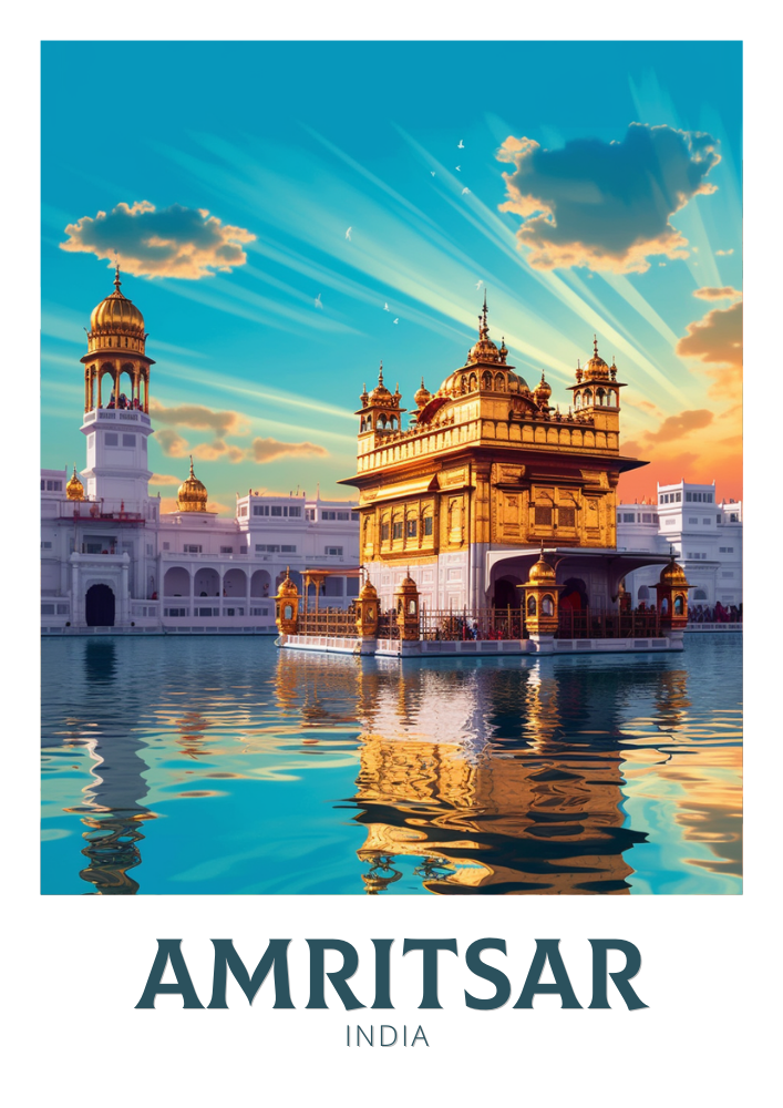 Asian AMRITSAR POSTER - TEMPLE PRINT