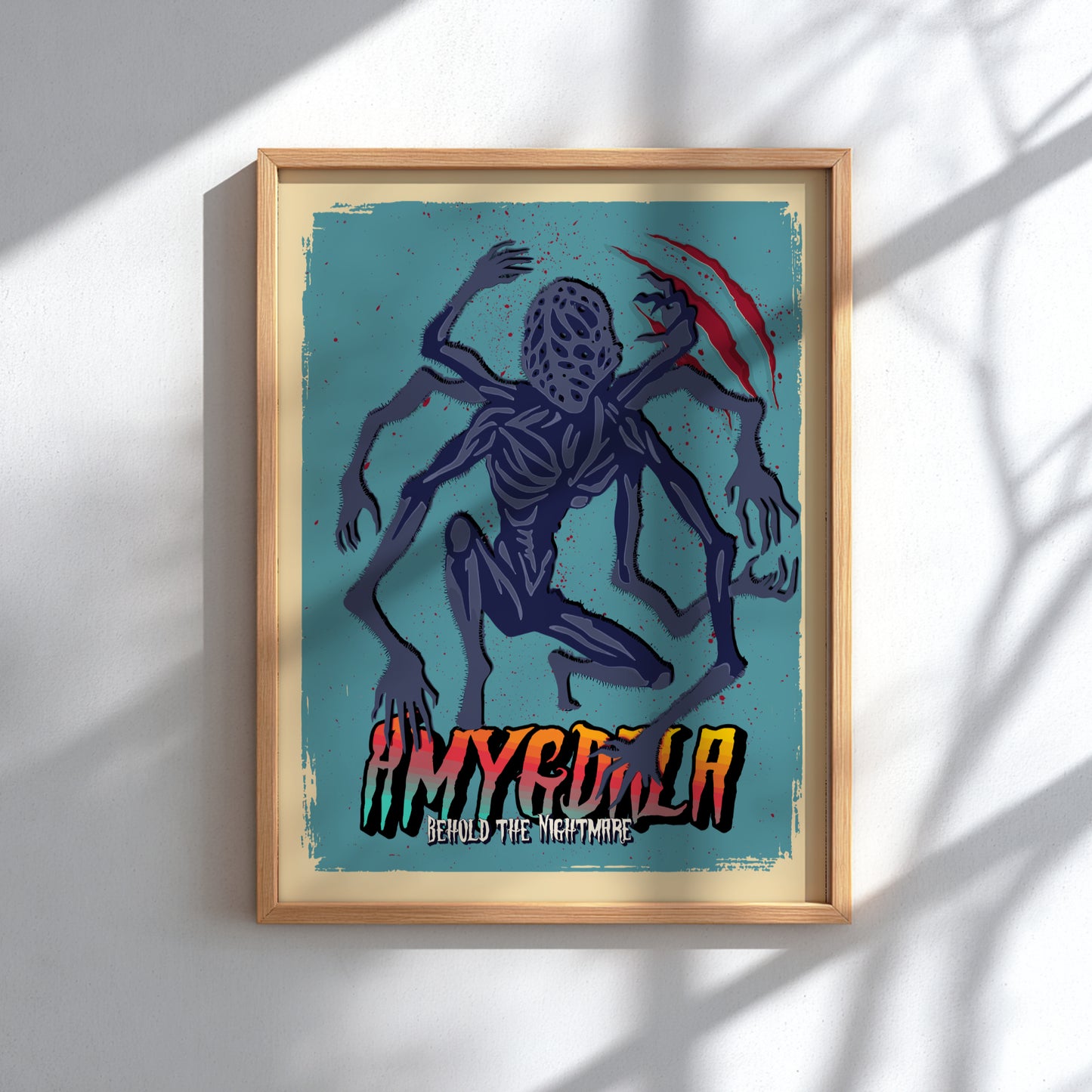 Amygdala from Bloodborne Game on a blue background