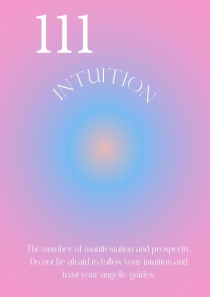 Angel no. 111 - Intuition - Full Aura