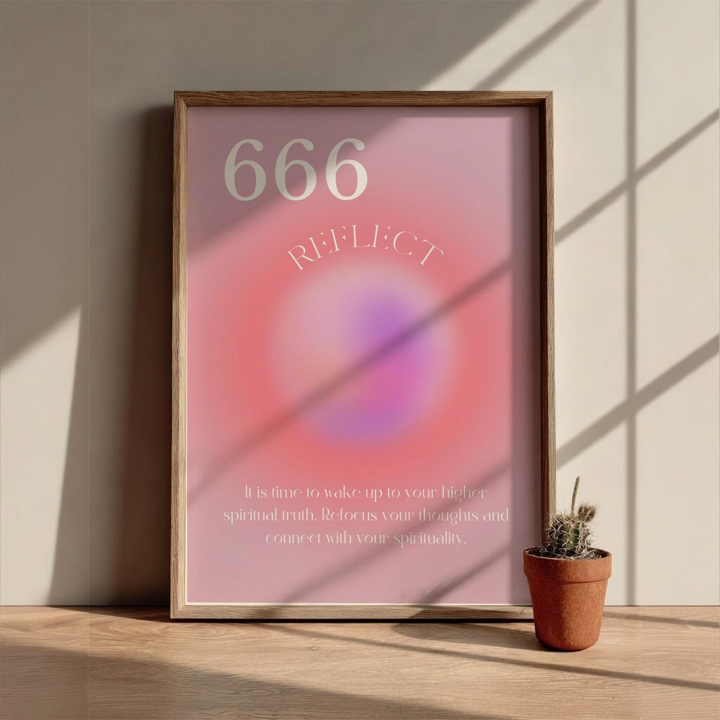 The Inner Mirror - Angel no. 666 - Reflect - Full Aura Art Print