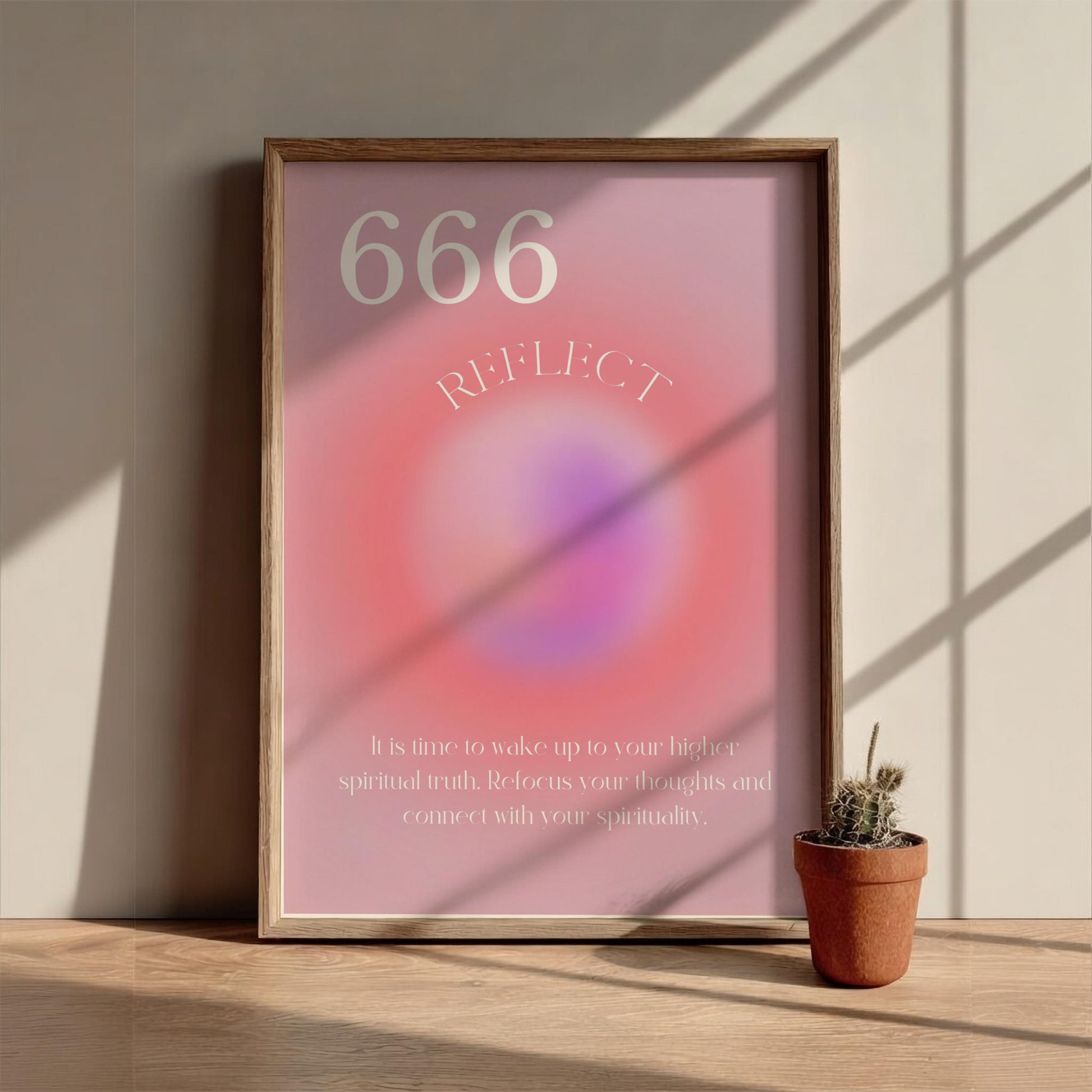 The Inner Mirror - Angel no. 666 - Reflect - Full Aura Art Print