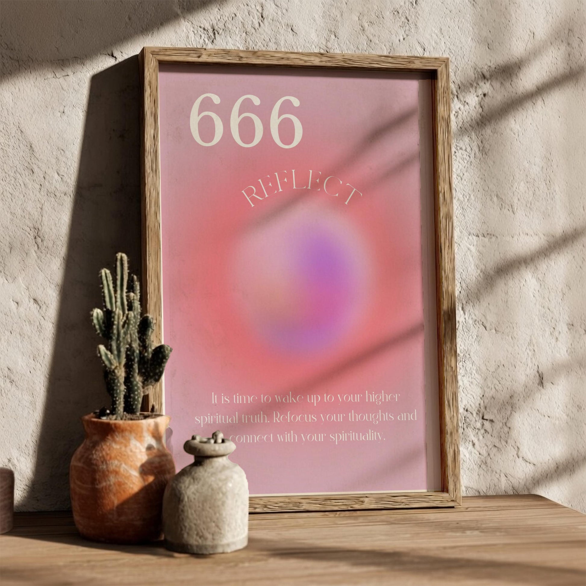 The Inner Mirror - Angel no. 666 - Reflect - Full Aura Art Print