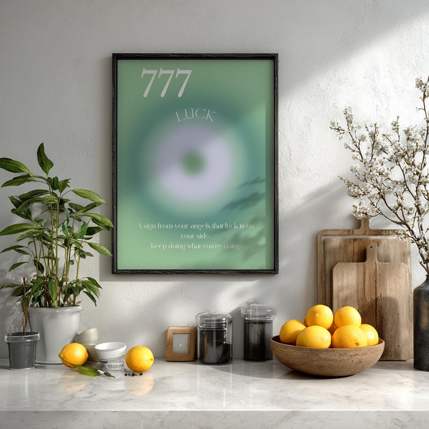 Angel no. 777 - Luck - Aura Art Print