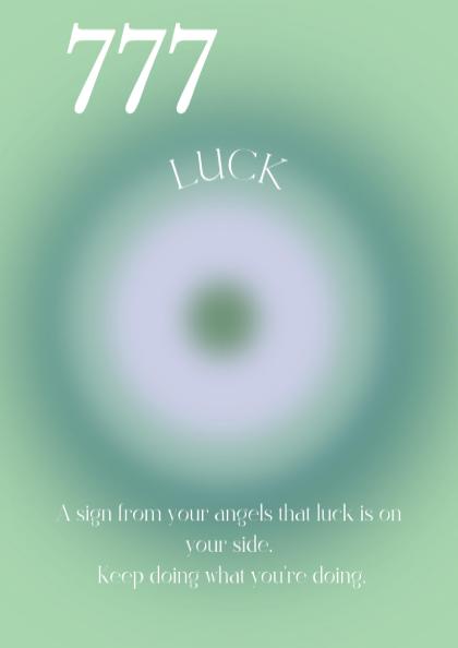 Angel no. 777 - Luck - Aura Art Print