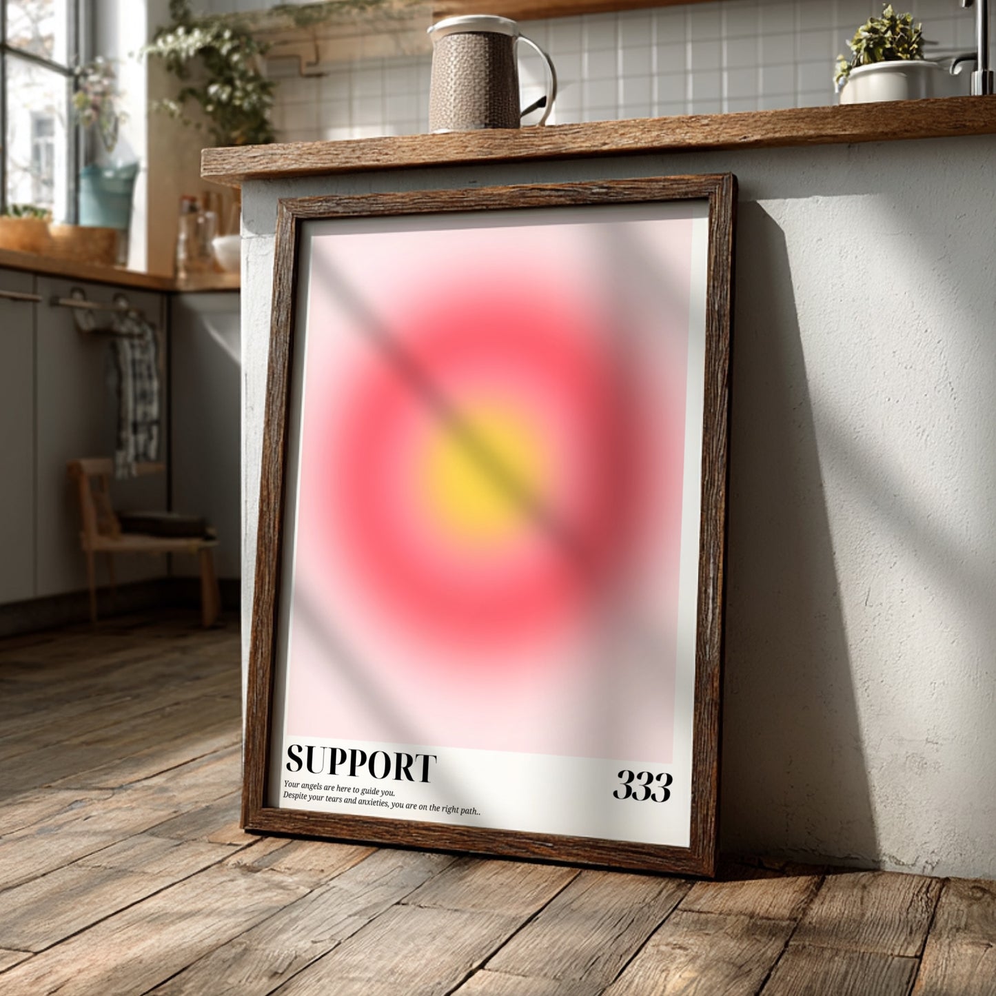 The Manifestation Flow Modern Art - Angel Number 333 Dual Aura Print
