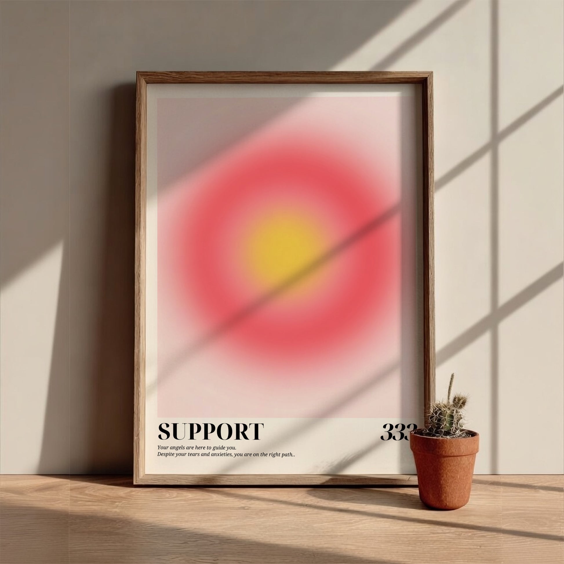 The Manifestation Flow Modern Art - Angel Number 333 Dual Aura Print
