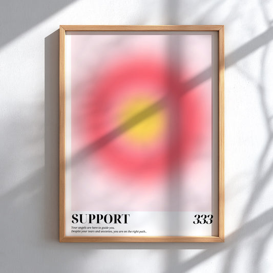 The Manifestation Flow Modern Art - Angel Number 333 Dual Aura Print